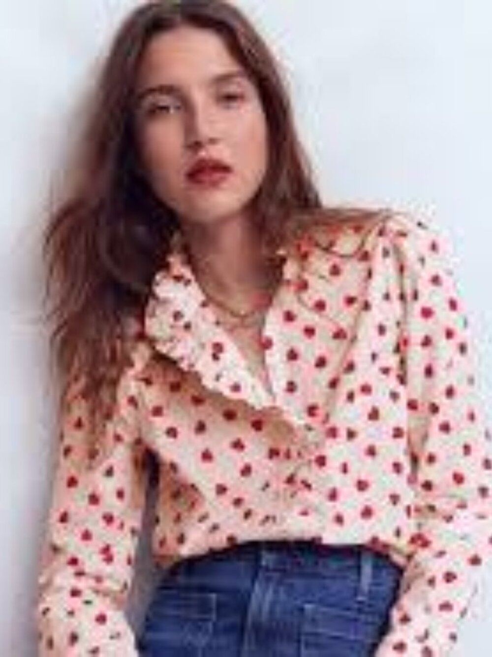 Boden Isabel Ruffle Shirt (Silk)